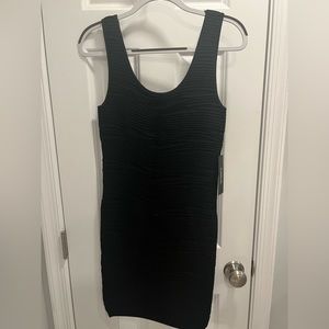 NWT Bebe black ribbed bodycon dress XL